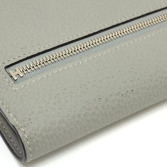 HERMES Dogon Long Wallet Bifold Long Wallet Togo Grimette (presumed) gray - Picture 9 of 15